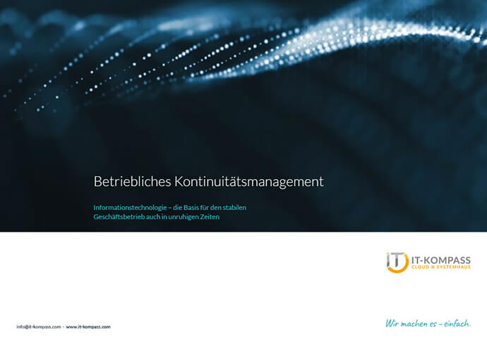 Digital Waves. A preview image of the cover page of our white paper on business continuity management.