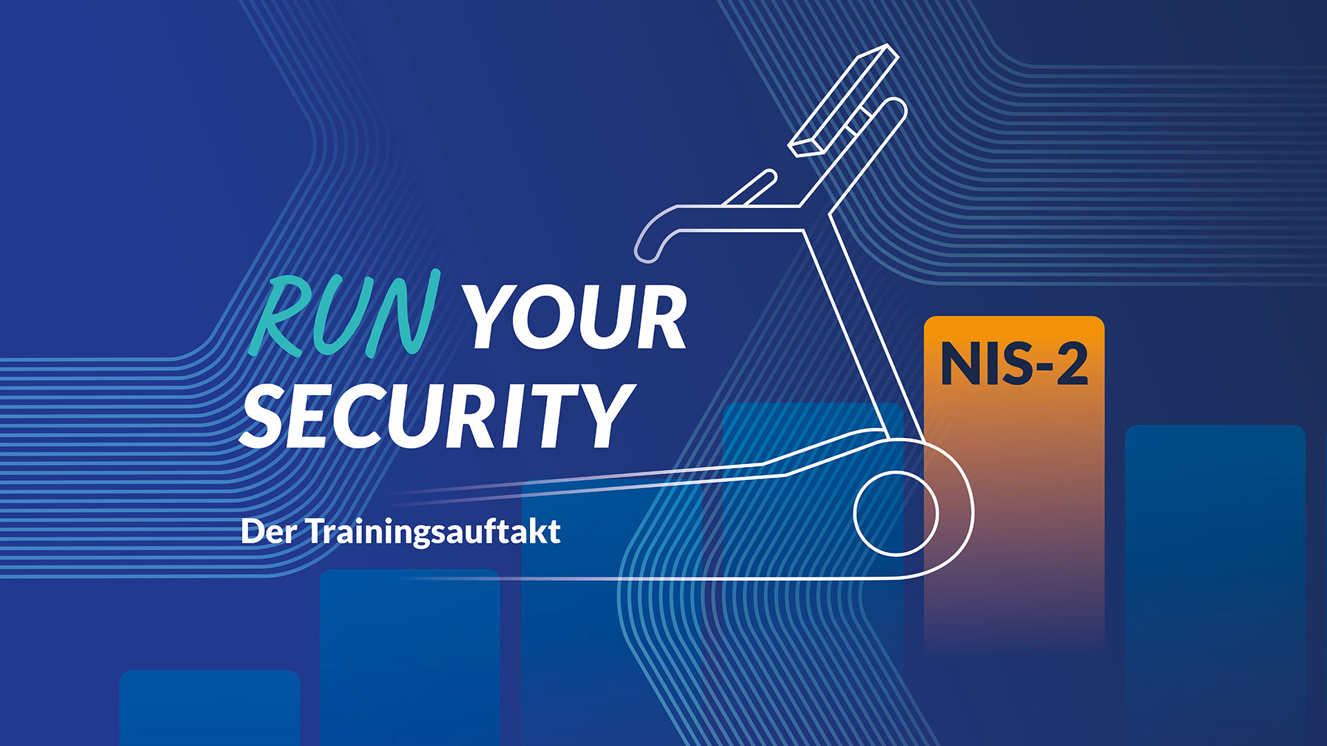Key Visual Run Your Security: Der Trainingsauftakt zu IT-Sicherheit und NIS-2. Event am 18. November in Eislingen/Fils